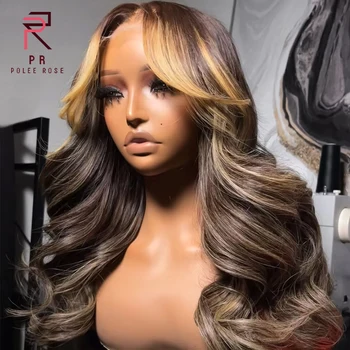 Highlight Wigs Human Hair 100% Vietnamese Body Wave 4/27 Human Hair Wigs Colored 13x6 Hd Lace Frontal Wigs On Clearance Sale