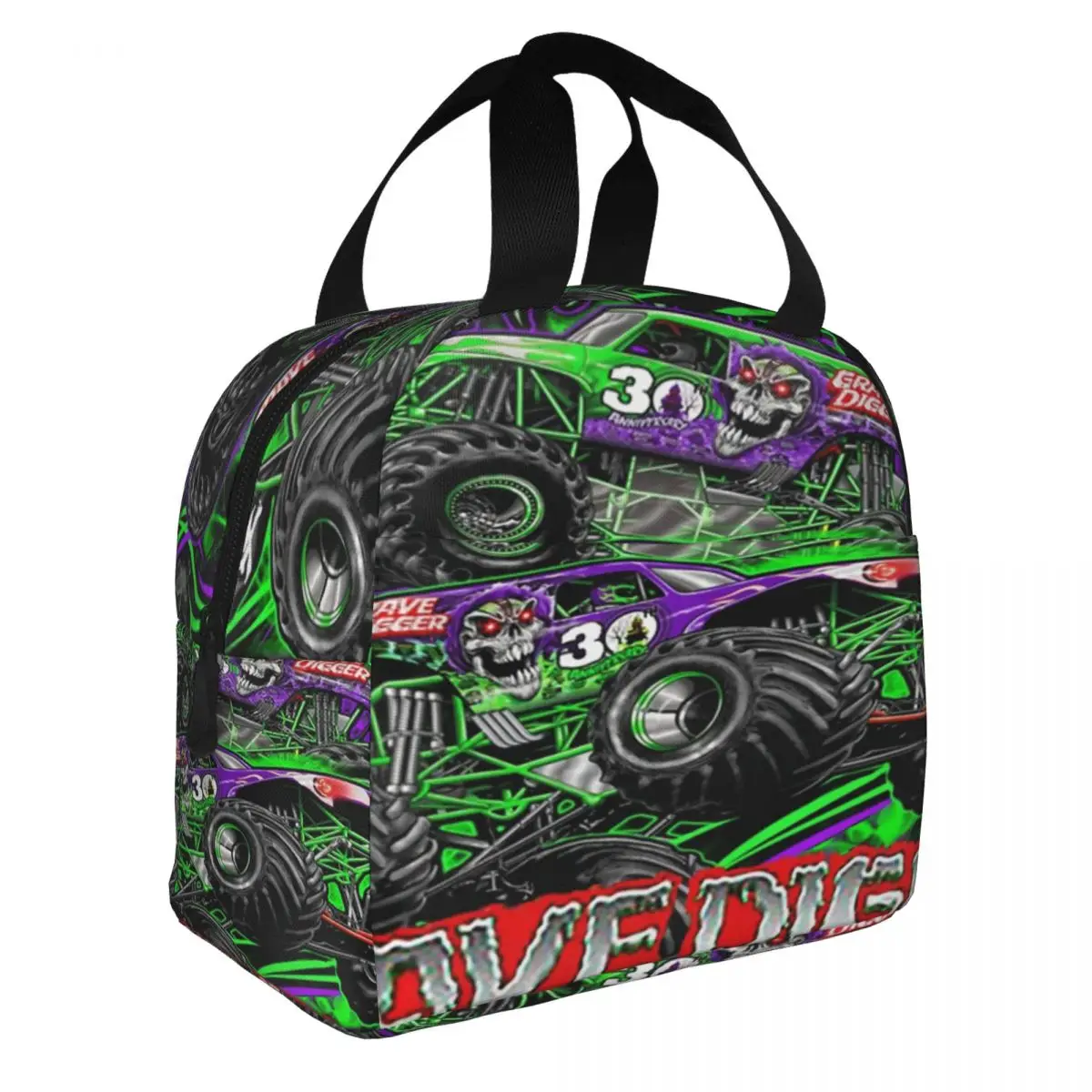 Monster Jam Grave Digger Monster Truck Art Fans One Lunchbag
