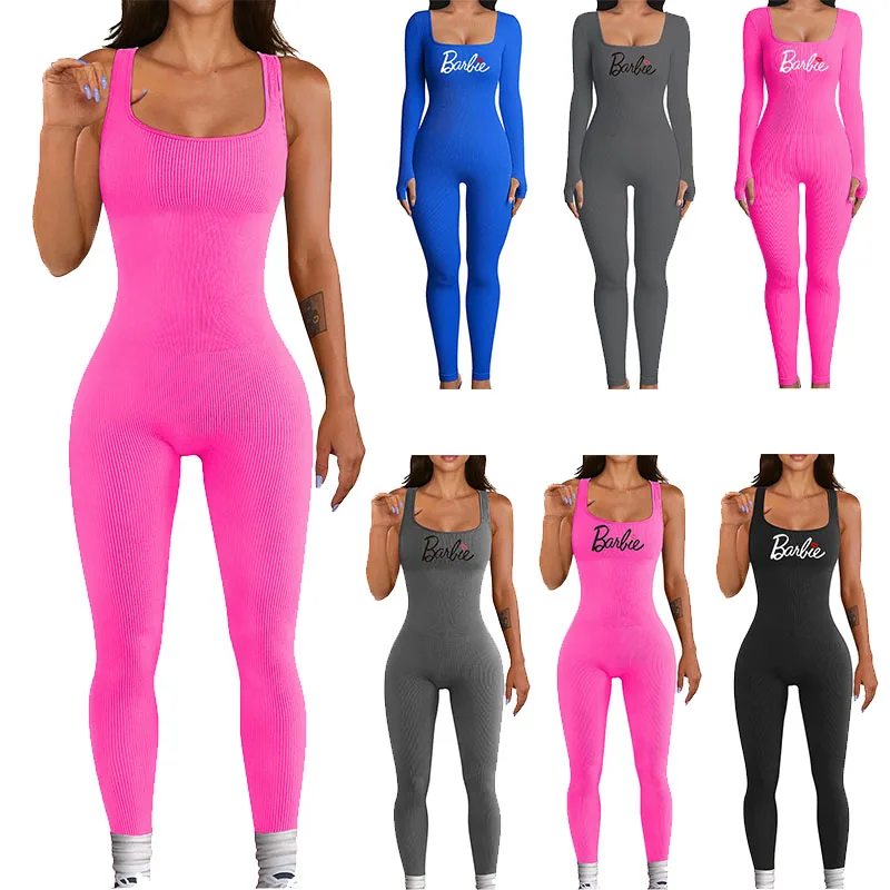 

Европейский Американский сексуальный комбинезон Барби с длинными рукавами, комбинезон для поднятия ягодиц, эксклюзивный комбинезон для поднятия ягодиц и сестры, персиковый комбинезон