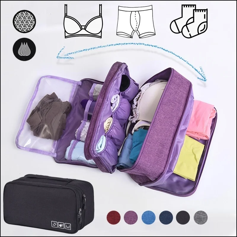 Women Fashion Waterproof Travel Portable Storage Bag Organizer for Cosmetics/Underwear/Bra/Socks/Laundry underwear organizer bra organizer