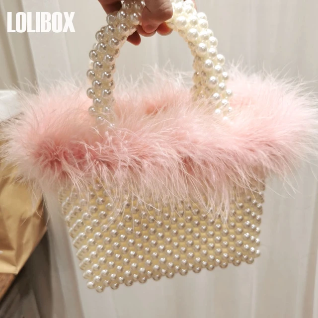 Wedding Party Luxury Pearl Evening Clutch Bag Women Handmade Beaded Purse  Square Handbag Ladies Woven Shoulder Crossbody Bag - AliExpress