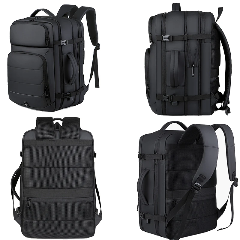 Expandable Men's 17 Inch Laptop Backpack Waterproof Notebook Bag USB Schoolbag Sports Travel School Bag Pack laptop backpack