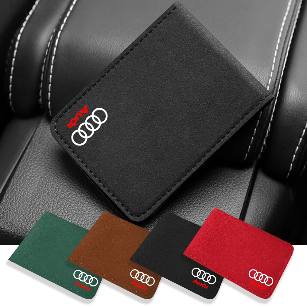 1 Pz Roller Leather Car Driving Documenti Id Passaporto Card Portafoglio Accessori Auto Per Audi A3 8P 8L 8V A4 B6 B7 C6 S5 A7 Q5 Q3