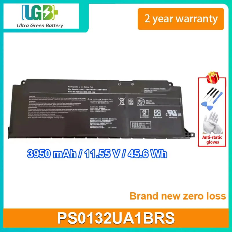 

UGB New PS0132UA1BRS Battery For TOSHIBA dynabook PS0132UA1BRS notebook battery 3950mAh 45.6Wh 11.55V