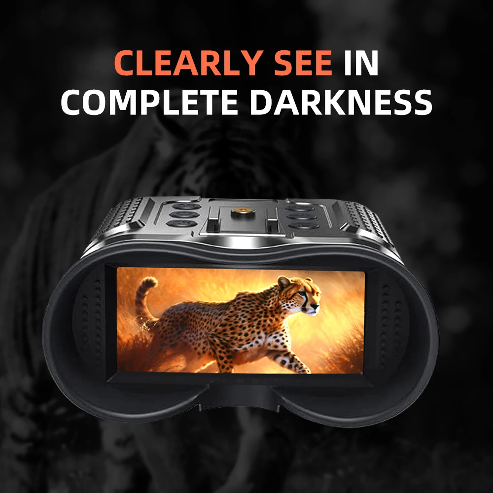 Hands-Free Head Mounted Night Vision Binocular 1080P HD Digital Infrared USB Rec