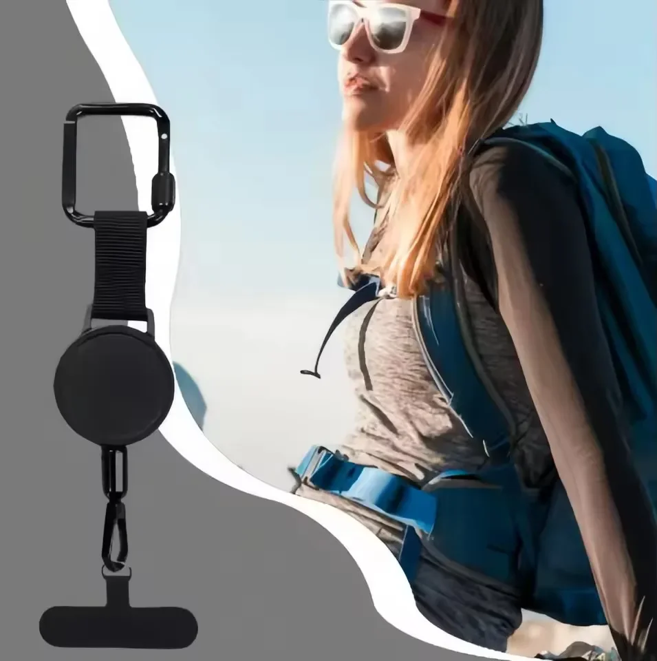 Retractable Anti-Theft Smartphone Safety Lanyard with Carabiner Clip