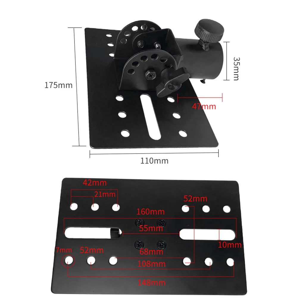 Rotatable 35mm Metal Mount Tripod Pole DJ Speaker Stand Adapter Top Cap 175x110mm Electric Instrument Parts For DJ/PA Speakers