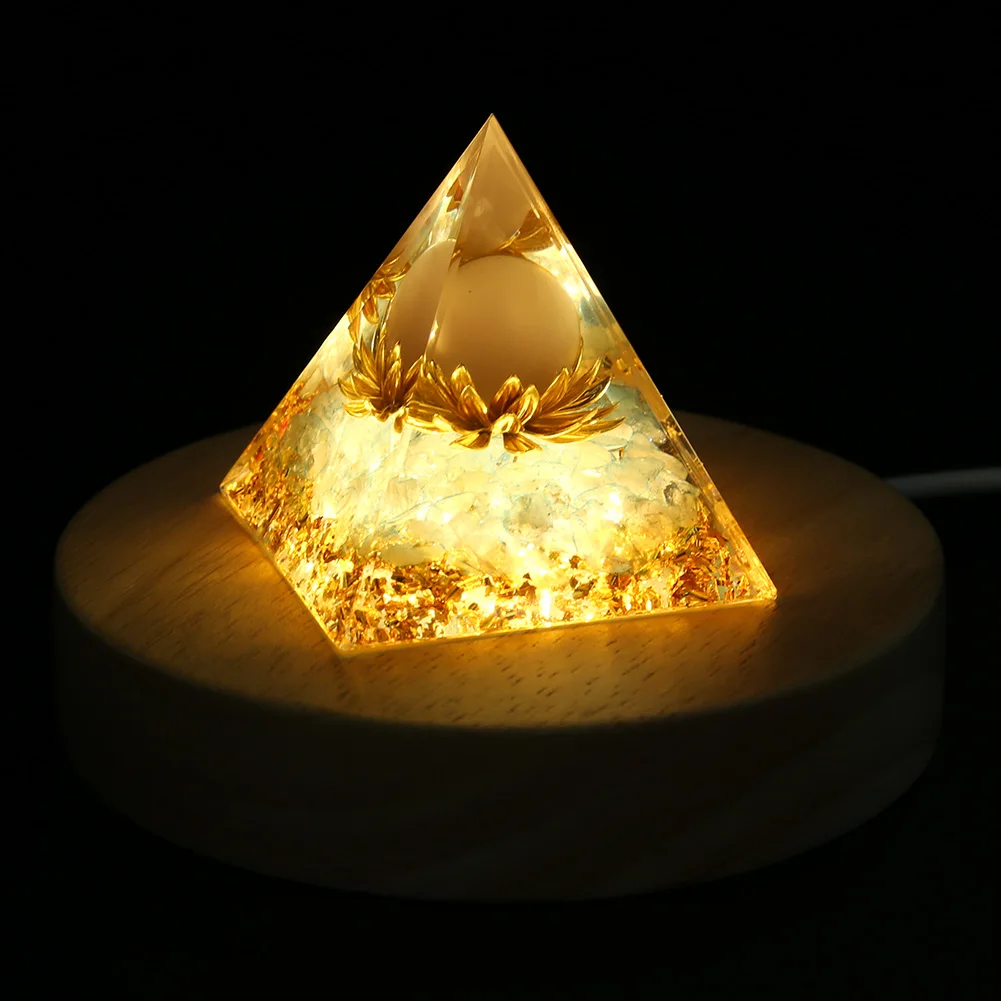 Natural Stone Crystal Orgonite Pyramid Reiki Chakra Healing Gemstone Tower Meditation Protection Office Decor Gifts 6
