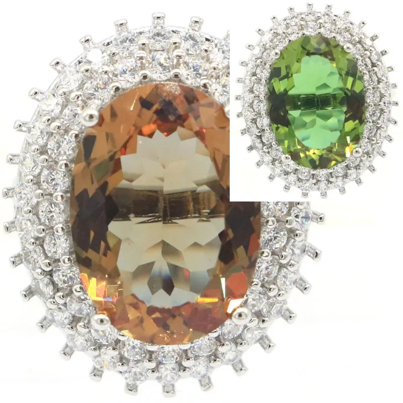 

9g Customized 925 SOLID STERLING SILVER Rings Big Gemstone Emerald Ruby Zultanite Alexandrite Topaz CZ Many Size 6-12