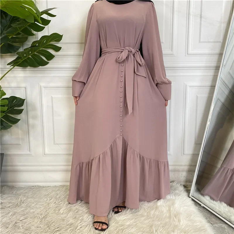 

Eid Ramadan Dress Women Muslim Dubai Middle East Arab Patchwork Large Swing Muslim Dress Kaftan Moroccan Jilbab Femme Musulman