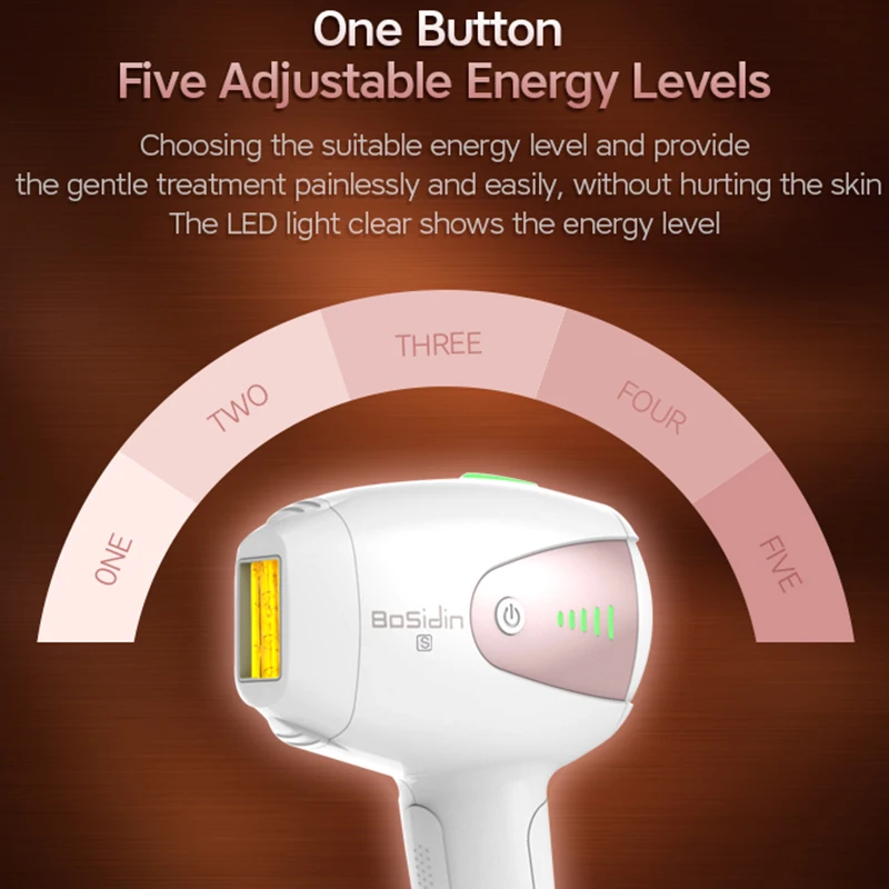 Epilatore elettrico 2 in 1 con luce pulsata (IPL), permanente e indolore, ideale per la zona bikini. Lampada sostituibile._voghion.com