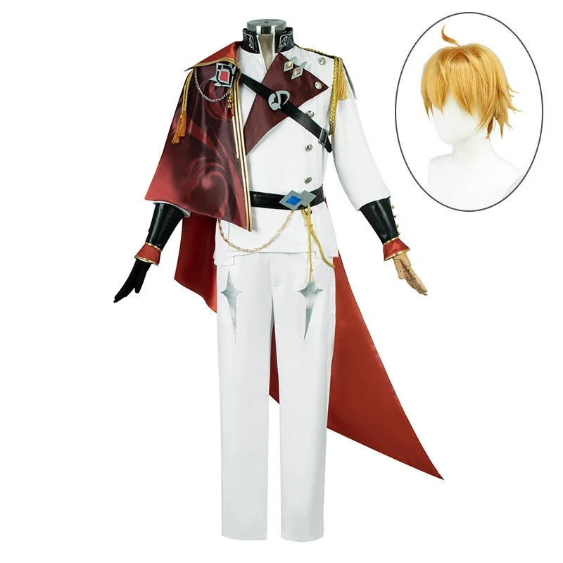 

Genshin Impact Tartaglia Cosplay Symphony Concert Costume Uniform Wig Anime Halloween Costumes for Men Game