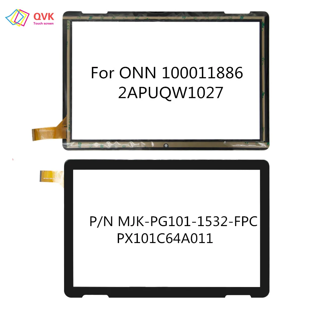 Tela de Toque Capacitiva do Tablet Preto 101 Digitador do Sensor Mjk-pg1011532-fpc Px101c64a011 Onn 100011886 2apuqw1027