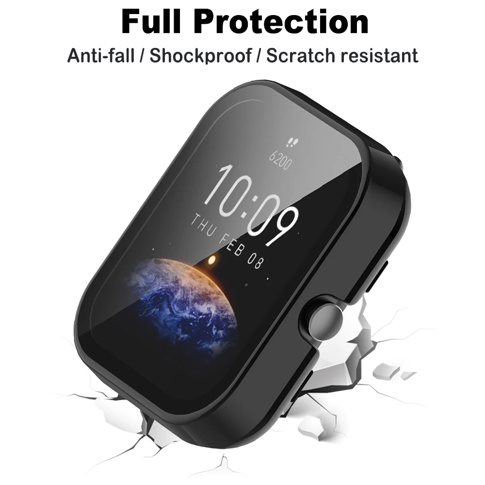 2-IN-1 ȣ ̽  ȭ , Amazfit Bip 3 Bip3 Pro Ƽ ũġ ȭ ȣ Ŀ ̽ ׼