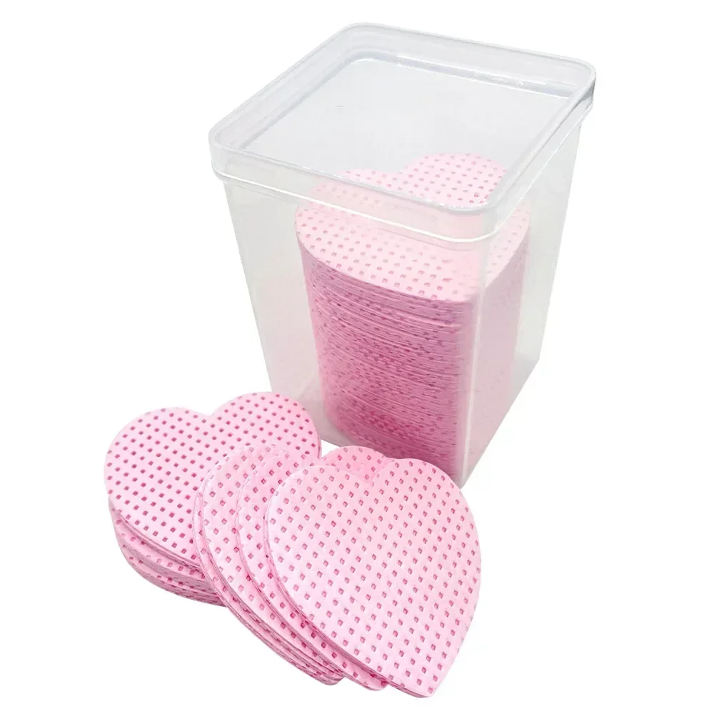 200 Pcs Disposable Lint-Free Paper Cotton Wipes Eyelash Extension Glue Remover Pads Cleaning Wipes Cosmetics Makeup Tools