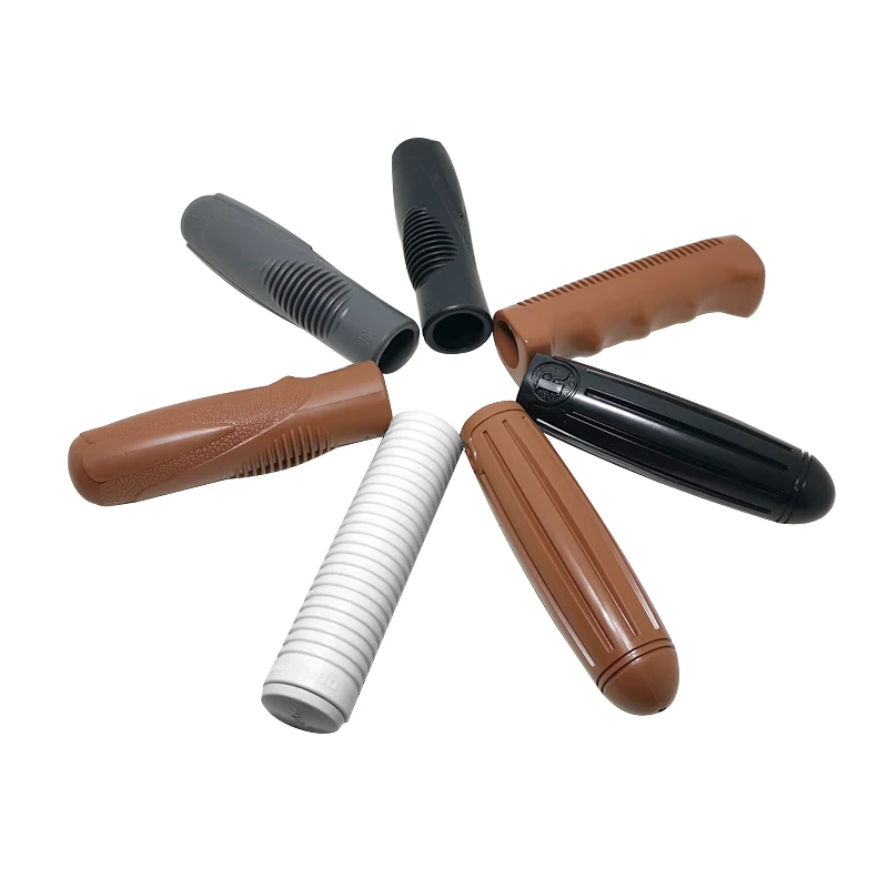 Retro Bike Grips 11-12cm - Black/White Rubber Handlebar Grips, Comfortable & Non-Slip
