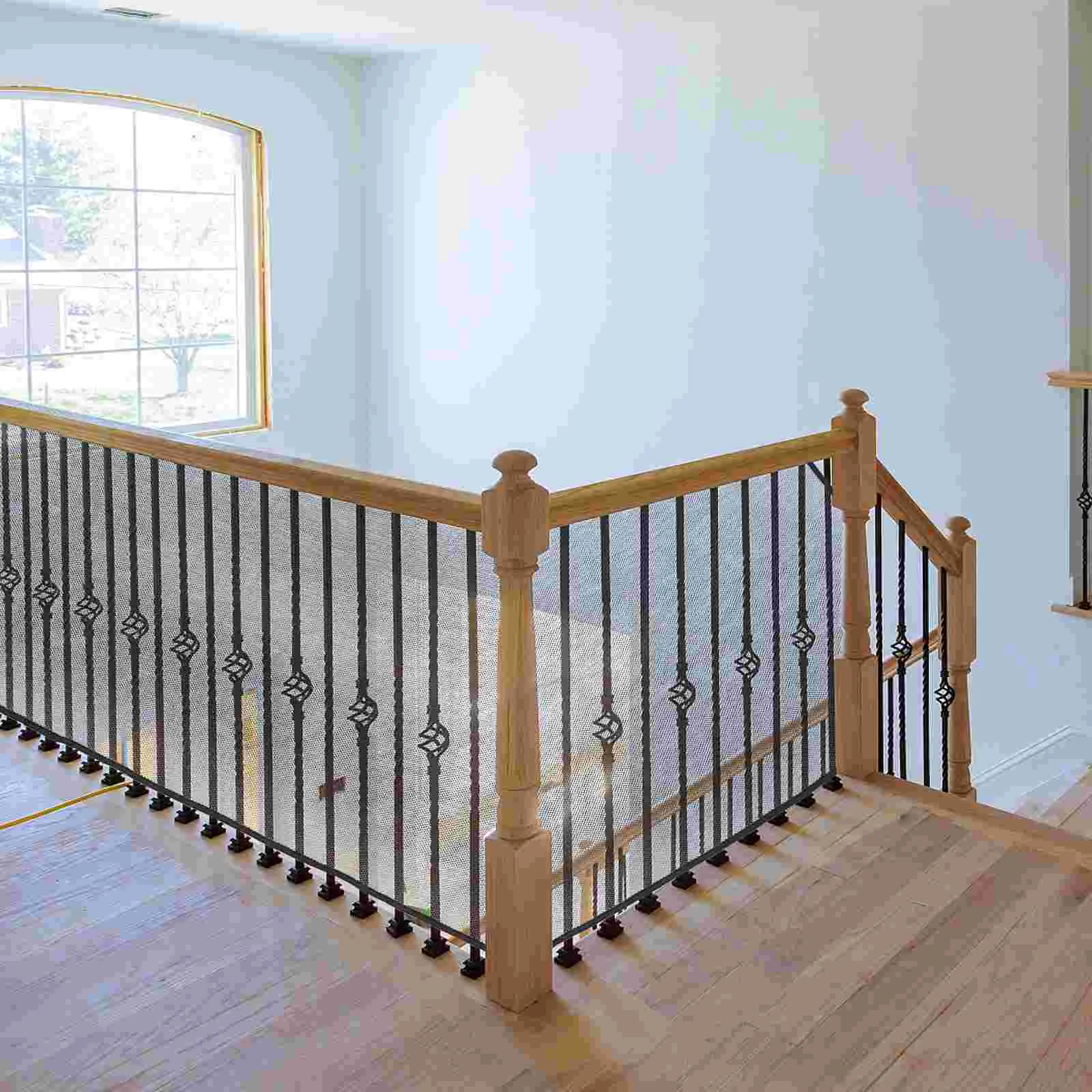 Railing Net Safety Pet Netting for Black Protect Stair Proof Mesh Indoor Home