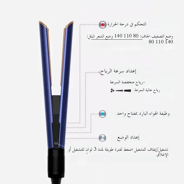 2-in-1 Hair Straightener and Dryer Combo - Negative Ion Heating Flat Iron for Quick, Long - Lasting Hair Styling at Home，salon 2
