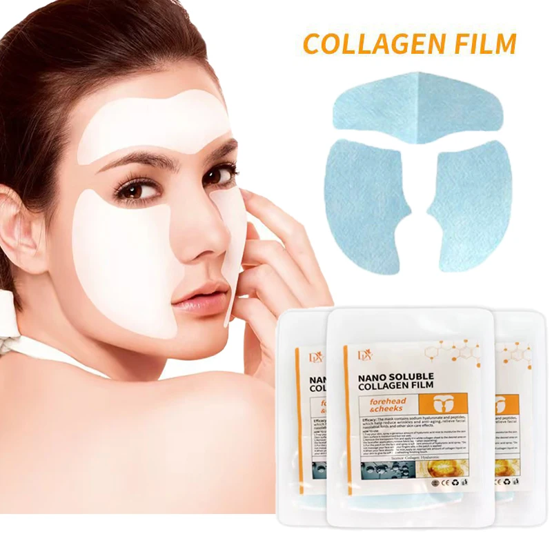 Collagen Film Paper Soluble Facial Mask Serum Cloth Anti-Aging Soluble Water Face Filler Full Collagen Fiming Lifting Face Care collagen film paper soluble facial mask cloth anti aging care face full soluble collagen fiming lifting water f n7r5