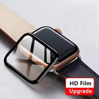 Protecteur d'écran pour Apple Watch 9 SE 8 7 6 3, accessoires en verre souple 9D HD, film complet iWatch série 44mm 40mm 42mm 38mm 45mm 41mm 1