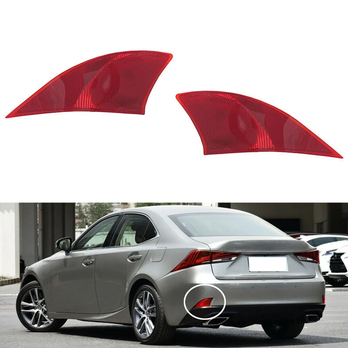 

2 шт., отражатель для заднего бампера автомобиля Lexus IS250 2014-2015 IS350 2014-2016 8191053051, 8192053051
