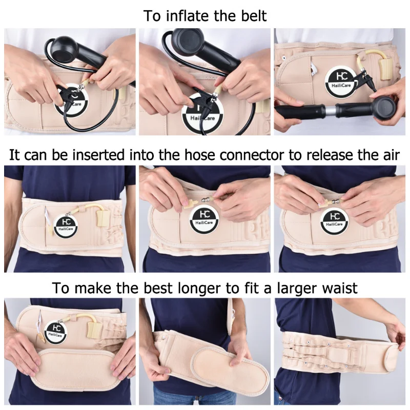 Lumbar Support Decompression Belt-Inflatable Kidney and Spine Relief Lumbar Herniation Strain Fixation for Spinal Traction images - 6