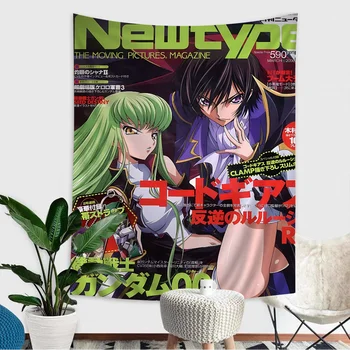 Code Geass-Tapisserie de dessin animé d'anime japonais classique, salon, décor de dortoir à la maison, décor à la maison INS 1