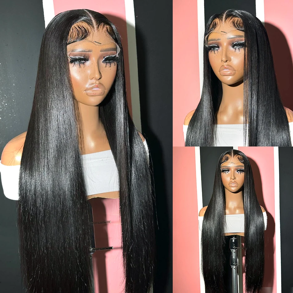13x4 HD Lace Frontal Wigs Bone Straight 13x6 Brazilian Virgin Human Hair Lace Front Wig For Women Closure Wigs 30 Inch