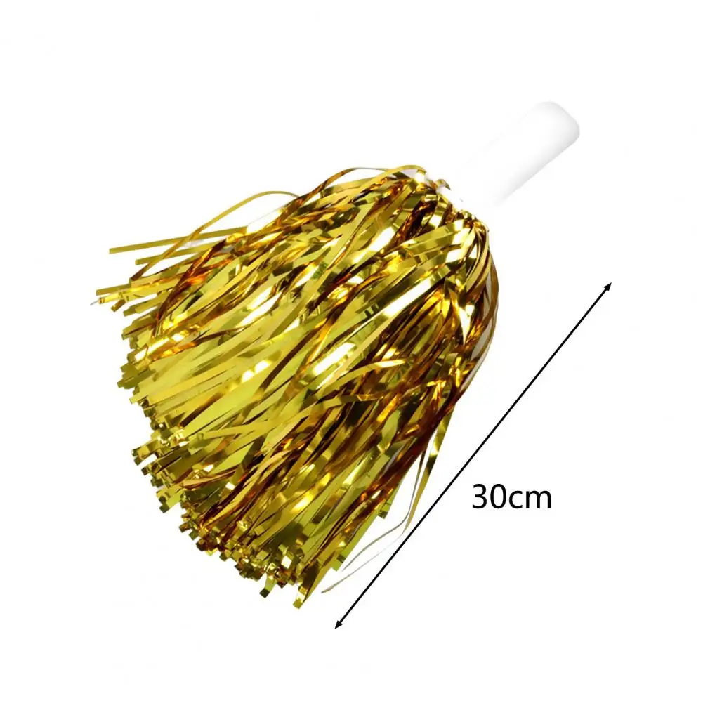 Cheerleader Pom Poms With Handle Cheer Balls Gold Yellow Pink Red Green Blue Cheerleaders Holding Flowers Women Girl Pompoms cheerleading pom poms cheerleading ball