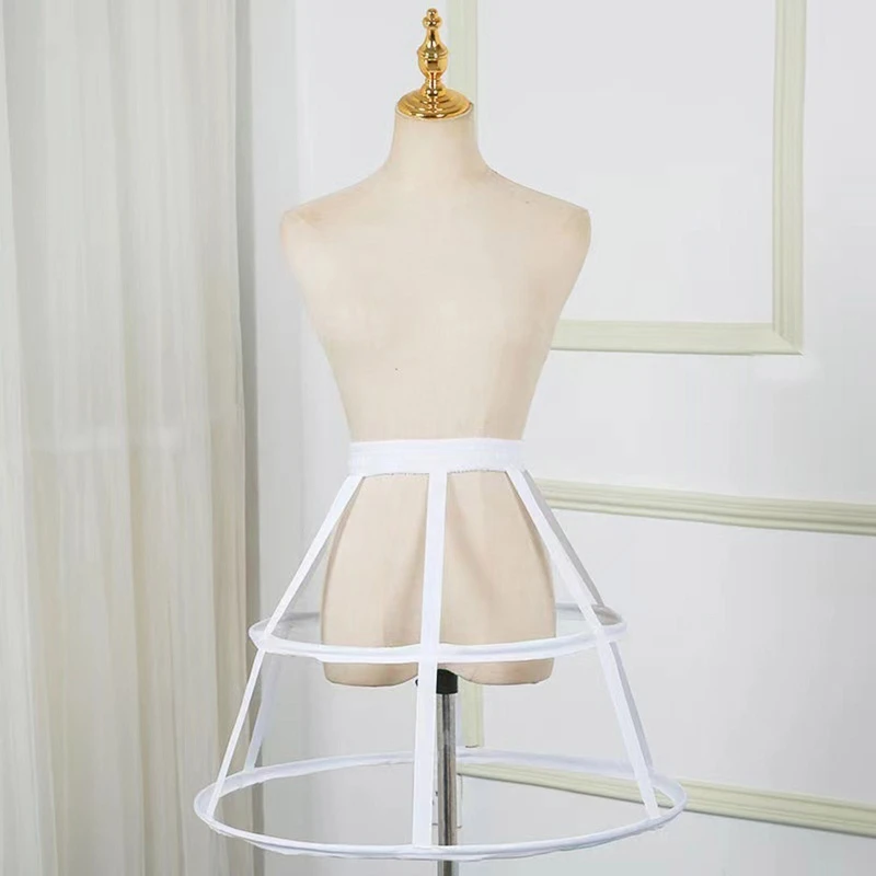 Petticoat Cage Crinoline Half Slips Wedding Accessories 2/3/4/5 Hoops 50s Vintage Short / Long Underskirt for Women petticoat skirt petticoat underskirt wedding underskirt flower girl underskirt wedding petticoat vintage underskirt