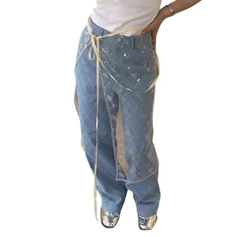 Sciarpa anca strati con grembiule in pizzo fiori con coreane da donna Dropshipping 3