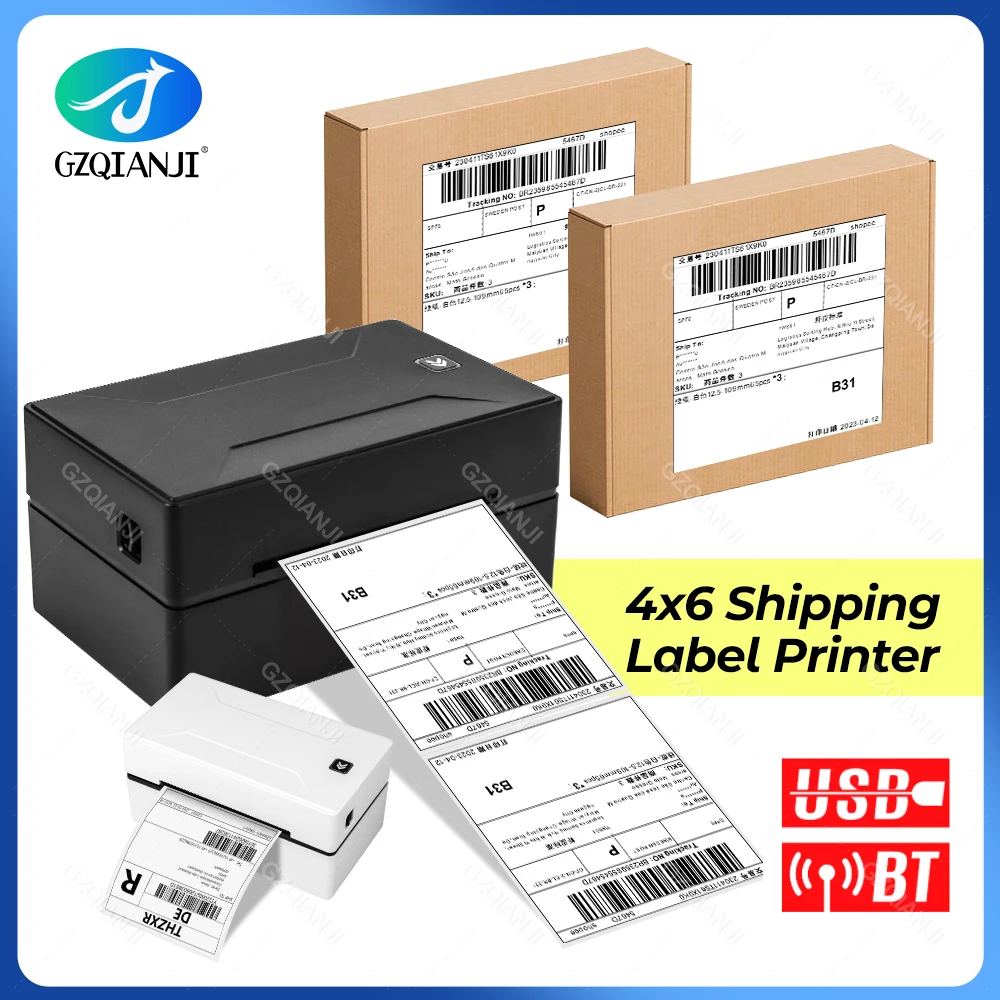 4 polegada Térmica Barcode Label Printer Suporte Ebay Shipping Label