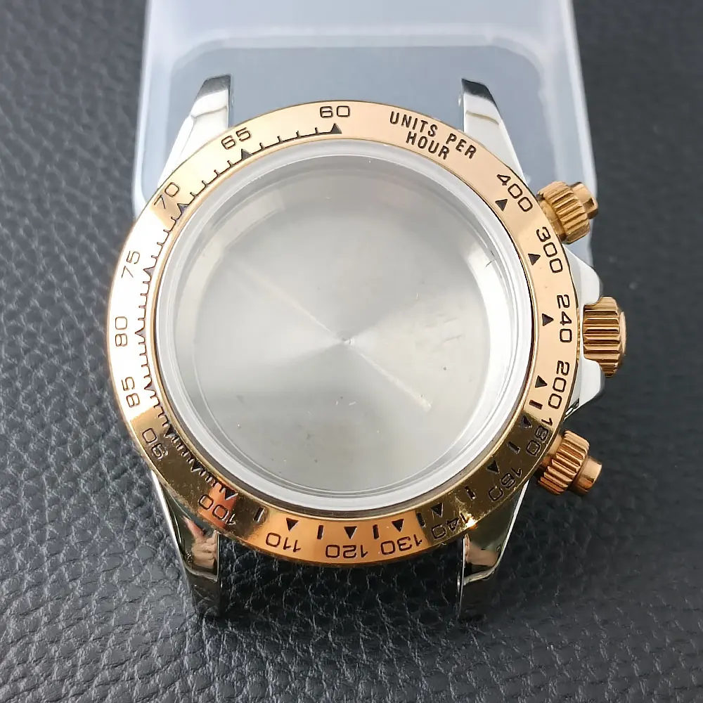 Elegant 39.3mm Silvery/Gold Men's Watch with Steel Case and 20mm Strap Box