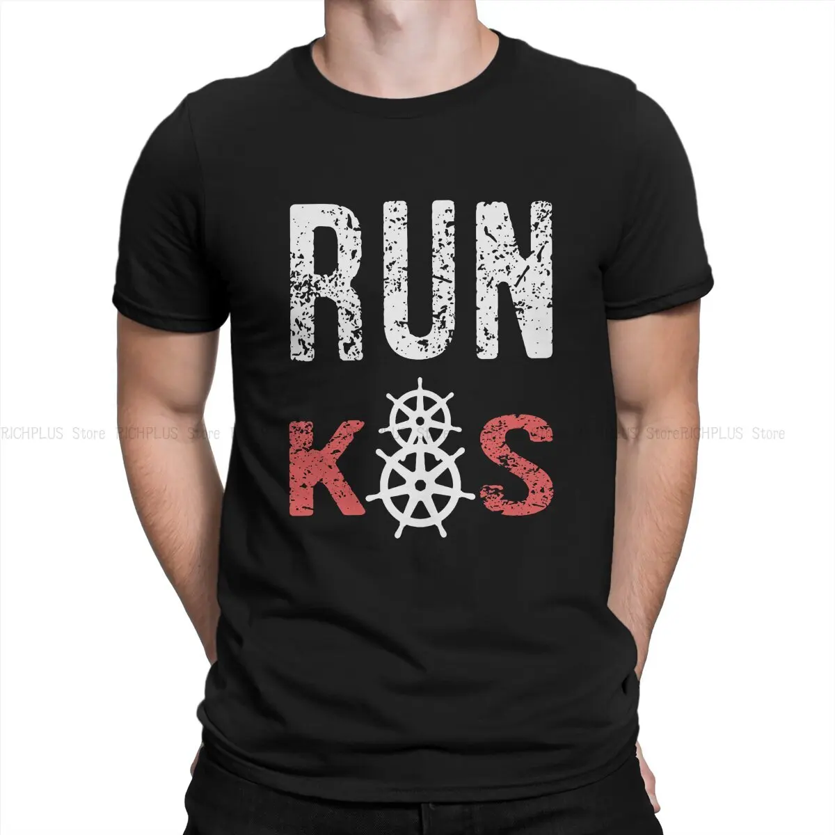 

Run TShirt For Men Linux Operating System Clothing Style Polyester T Shirt Soft