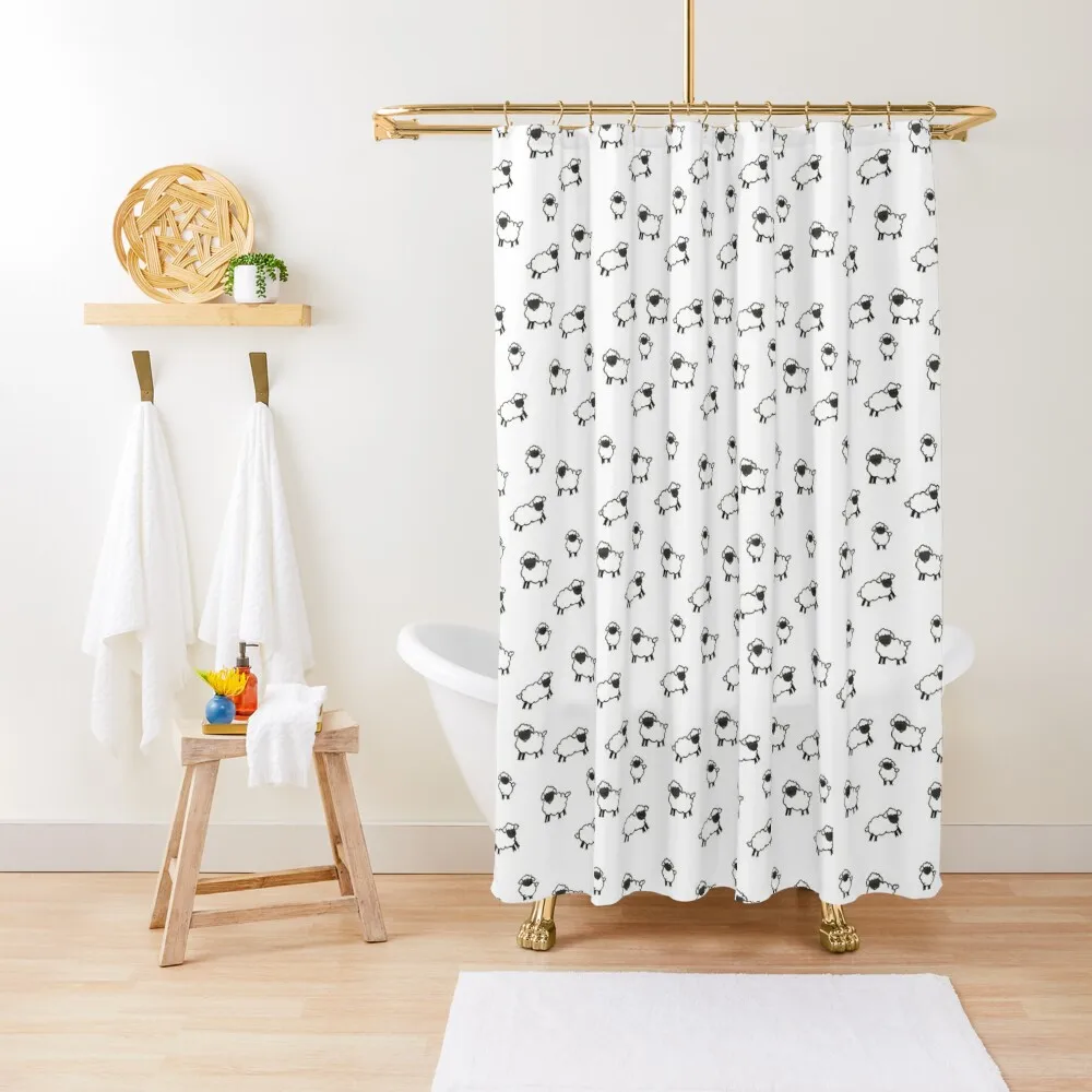 

Counting Sheep Shower Curtain Bathroom And Shower Products For Shower Anti-Mold Waterproof Curtain
