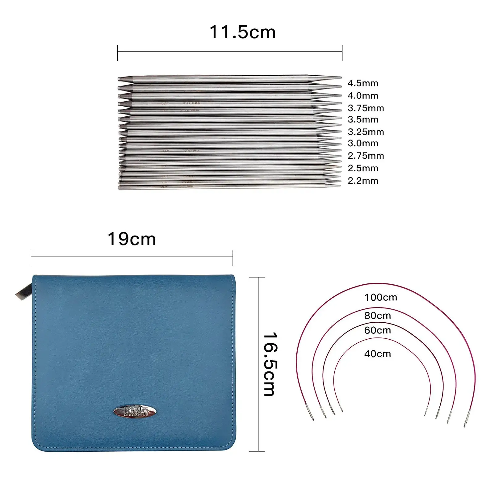 Lana Grossa / Knit Pro Ago Circolare Da Maglia Acciaio Inossidabile Mis 10 0 100cm Id 22897