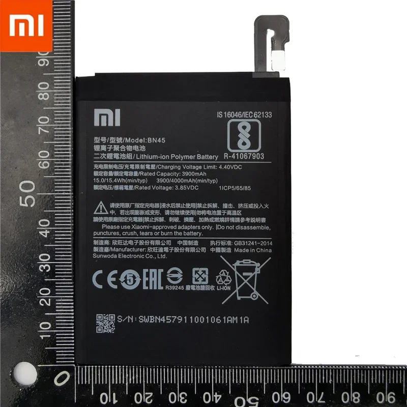 2024 Years 100% New Original Xiaomi Phone Battery For Xiaomi Redmi Note 5 Note5 Note 6 Pro BN45 4000mAh Replacement Batteries