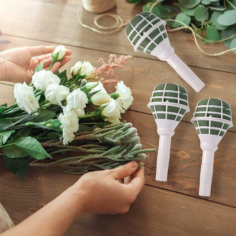 1/3 Stück Deluxe-Blumenstraußhalter, DIY-Hochzeitsstrauß-Set mit Schaumstoffbasis für Hochzeitsbräute, Blumenarrangement, Heim- und Raumdekoration – Detail 10