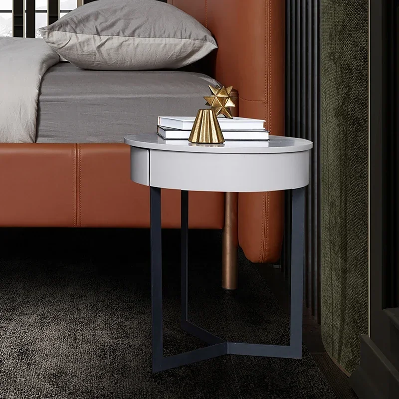 

Nordic Light Luxury Table Iron Art Modern Minimalist Bedside Cabinet Small Bedroom Locker Net Red
