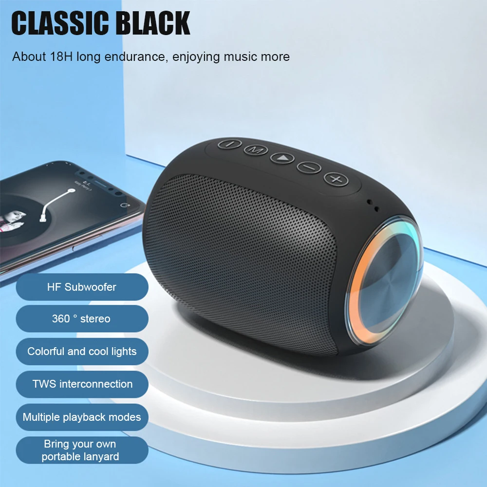 Bluetooth Speaker Portable Wireless Subwoofer Outdoor Support FM Radio TF