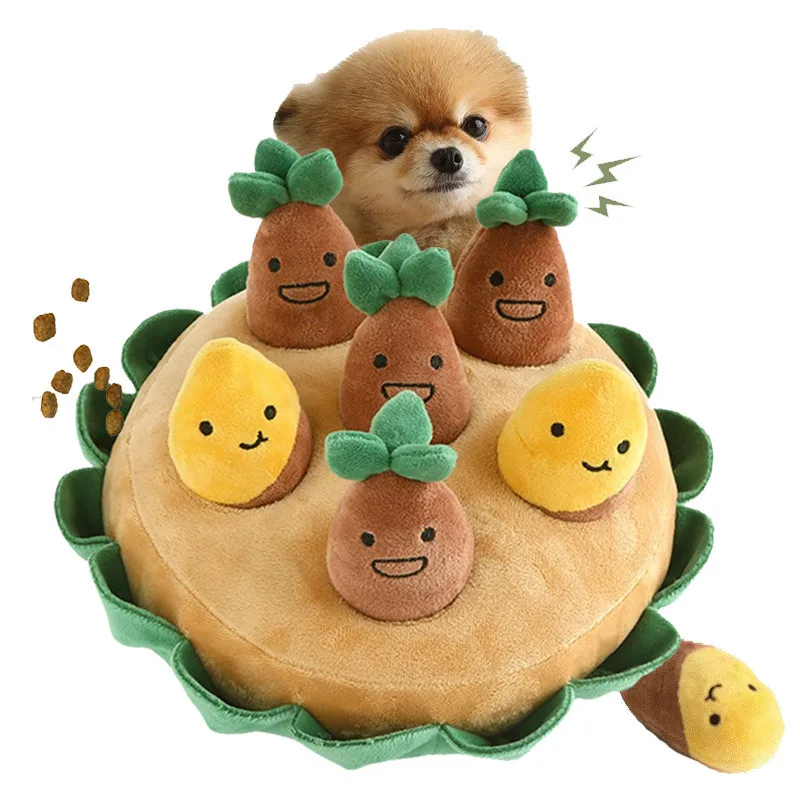 

Pet Snuffle Mat for Dog IQ Training Enrichment Toy Puppy Slow Feeding Mat Interactive Pet Plush Hide and Seek Treats Puzzle Toy