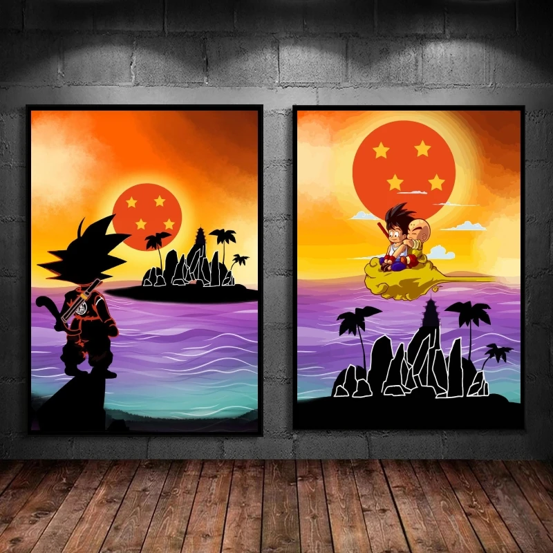 

Canvas Artwork Painting Children's Bedroom Decor Cartoon Character Picture Poster Home Decorative Wall Decoration