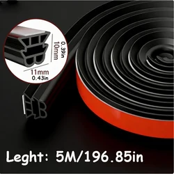Self - Adhesive Door and Window Gap Seal - Easy Installation for Improved Winter Insulation (1PC Black - 5M)
