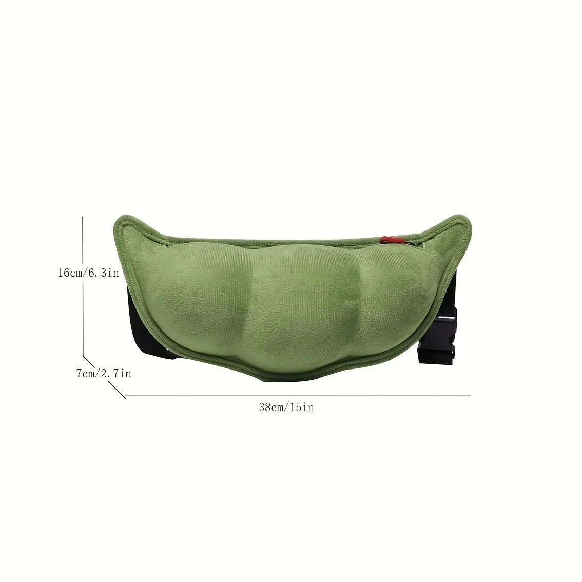 Creative Pea Shaped Fanny Pack, Funny Plush Chest Purse, Cartoon Design Crossbody Bag, Daily Bags for Outdoor Travel To Work