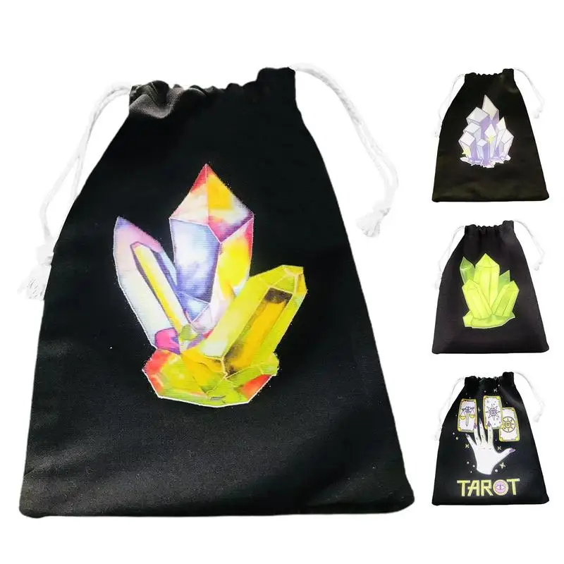 

Tarot Card Bag Portable Tarot Storage Bag Lightweight Soft Jewelry Bag Bright Colors Single Printed For Crystal Tarot Cards