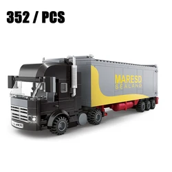 Modern City Cargo Freight Truck Building Blocks Toy Set (Without box)