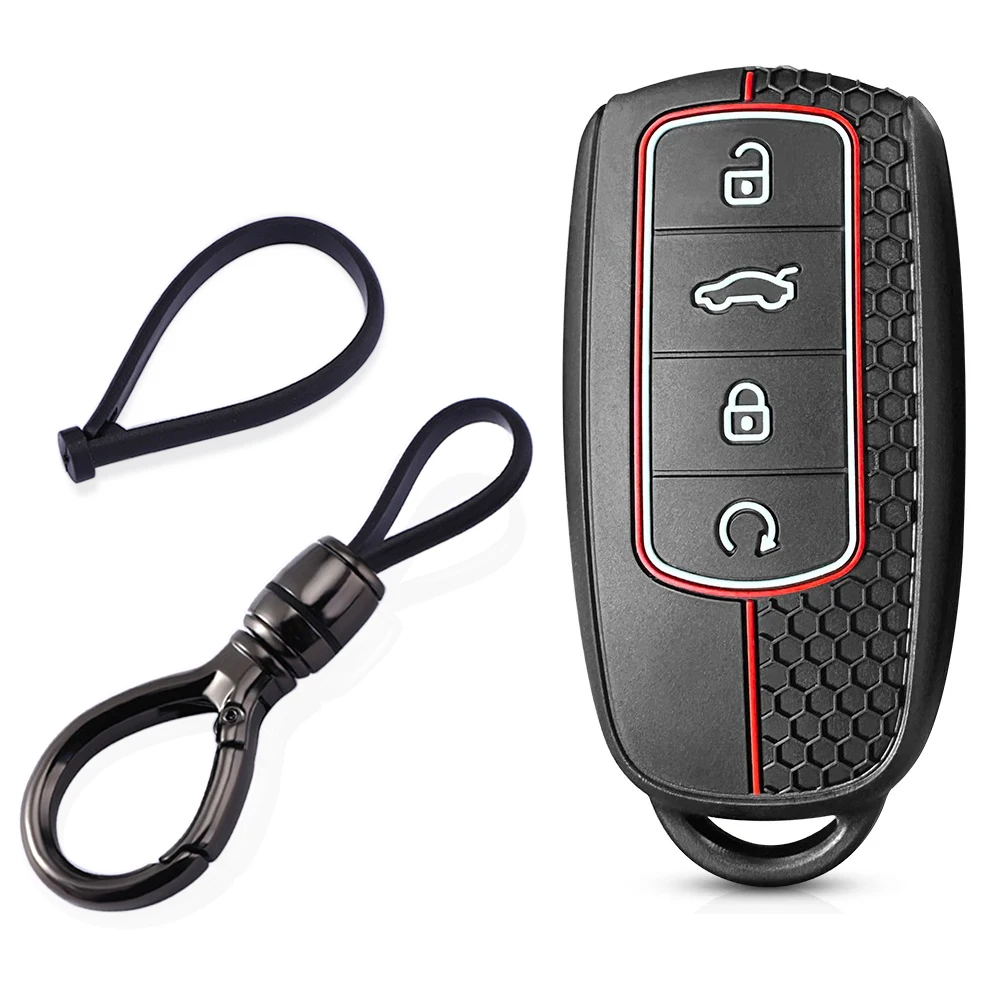 Premium Silicone Car Key Cover & Keychain Holder 2021