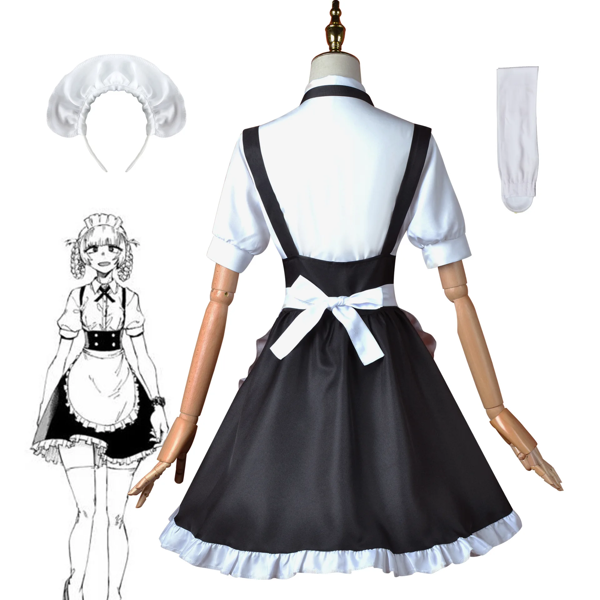 call of the night cosplay Nanakusa Nazuna anko Wigs anime nurse Yamori Kou jacket yofukashi no uta maid dress cosplay top shoes