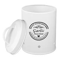White Garlic Storage Bucket Vegetable Container Potato Jar Ginger Holder Kitchen Supplies Home ganizers Storage Box 2