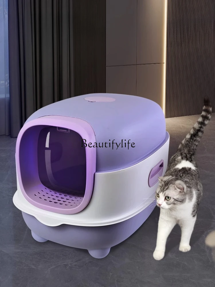 

Litter Box Oversized Closed Anti-Splash Uv Cat Toilet